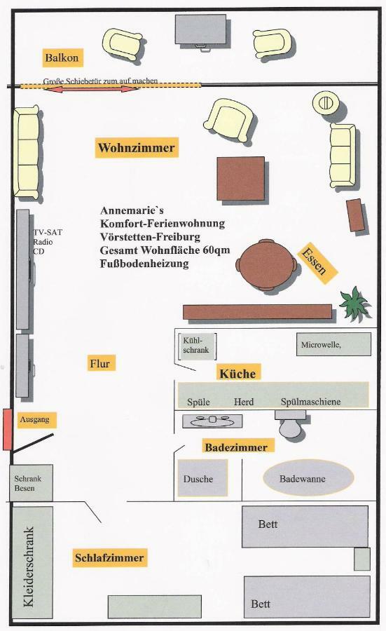 Annes Ferienwohnung Freiburg Vorstetten Esterno foto